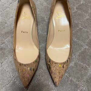 UNIQUE PIGALLE FOLLIES CORK CHRISTIAN LOUBOUTIN SIZE 6.5